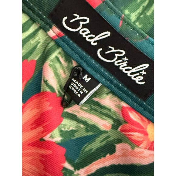 Bad Birdie Hawaiian Floral Polo Shirt Golf Tropical Short Sleeve Polyester Size - Picture 6 of 8